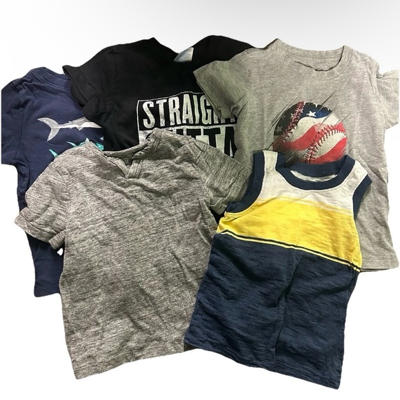 Lot Of 5 Toddler Boy T Shirts Size 4T - Picture 1 of 7